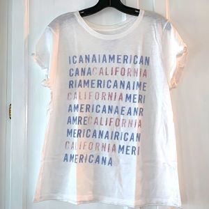 SOLD. On WN - Lucky Brand Red, White, Blue America Short Sleeve